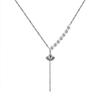 Asymmetrical Sweater Chain with Ginkgo Leaf Pendant Luxury Long Nekclace Personalized Trendy Autumn Winter Sweater Chain Elegant Necklace Jewelry