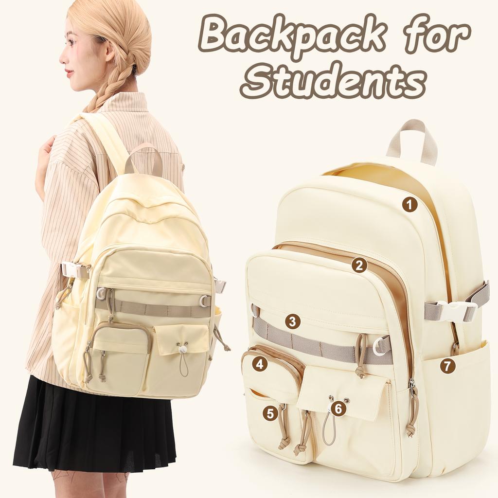 School Backpack Child Girl Book Bags Women Casual Outdoor Daypack Feminina Waterproof Backpack Multi-Pocket Travel Laptop Bag