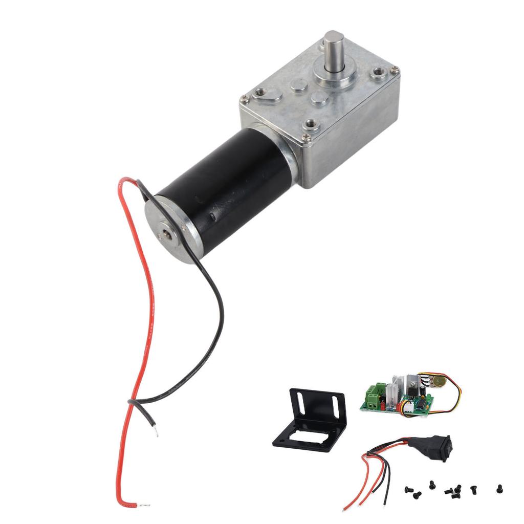 DC12V Geared Motor Turbo Worm Speed Reduction Machinery Accessories with 8mm Shaft