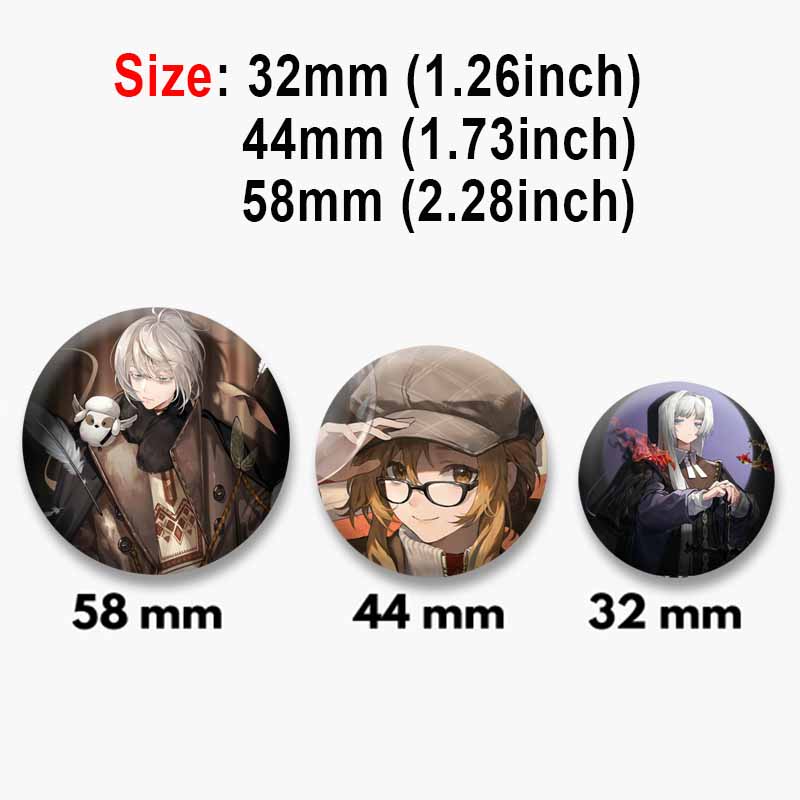 Anime Game Reverse 1999 Circular Brooches Cartoon Character Enamel Pins Backpack Clothing Hat Jewelry Badge Accessory XMAS Gifts