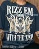 Rizz Em Mit Dem 'Tism Comfort Colors® T-Shirt, Lustige Waschbär-Meme-T-Shirts, 90er-Jahre Grafikstil Retro-Pullover, Tierliebhaber Y2K Tanktop,