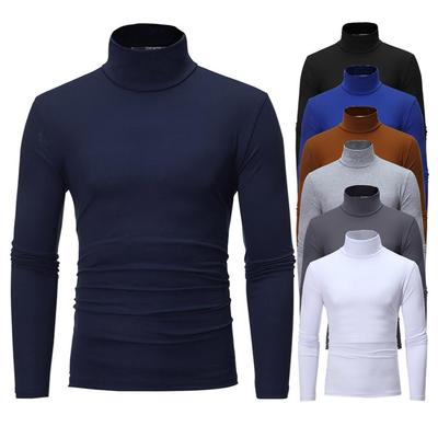 Men's Warm T-shirt Long Sleeved Warm Top Winter Sweater Warm Sports Shirt Casual Underwear High Neck Shirt Sports Top Sports Shirt