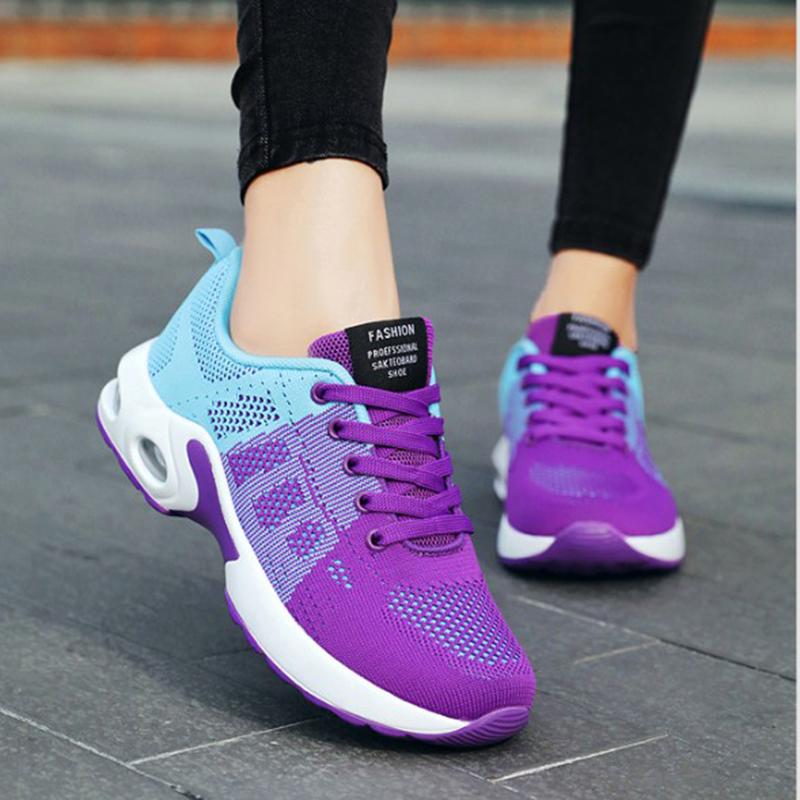 Mesh Women Running Shoes Breathable Casual Shoes Outdoor Light Weight Pink Tenis Sports Shoes Casual Walking Sneakers For Wamen