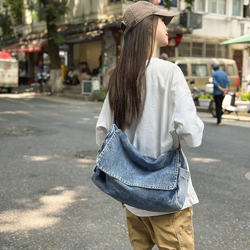 Denim Bag Women's Large-capacity New Summer Versatile Casual Shoulder Messenger Bag Student Tote Bag