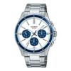 Edifice MTP-1374D-7A2VDF Analog Watch White Dial Silver Bracelet Men
