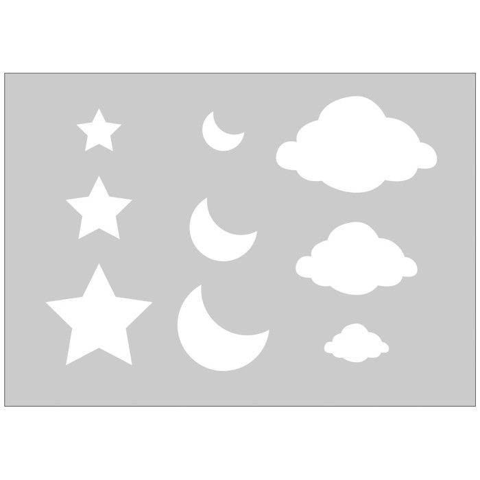 Creative Grain - Template for Polymer Clay A5 Clouds