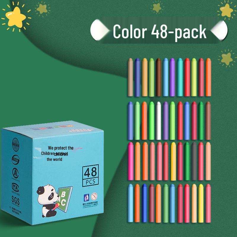 Eco-Friendly, Dust-Free, Non-Toxic Chalk Set with Holder for Children's Learning & Teaching