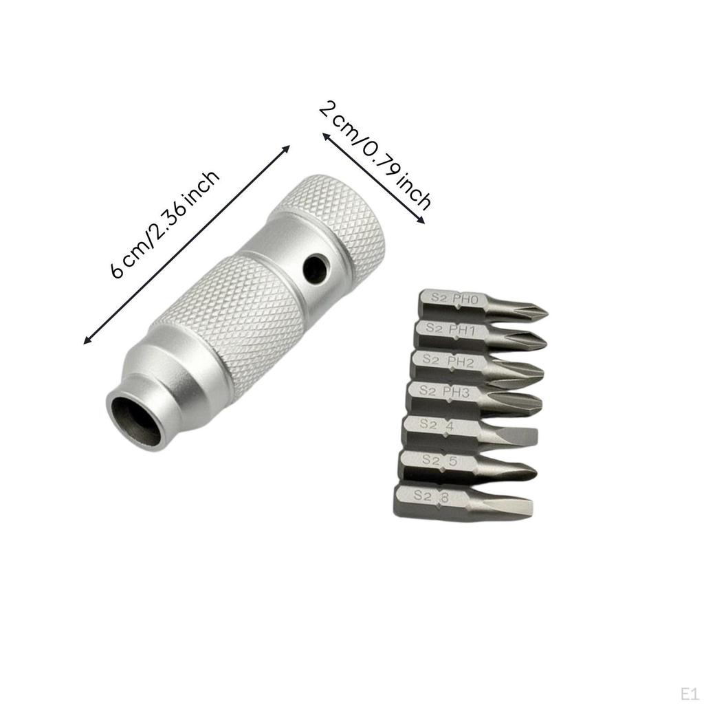 Attracting Driver Knurled Screwdriver Handle Compact for Tight Confined Areas