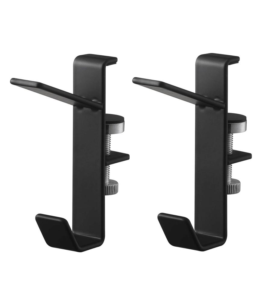 Yamazaki Tower Vnitřní sušák na prádlo Sada x x V7cm Háčky na šroub Produkt na sušení prádla 5622 Háčky, 2, Černá, Cca. Š1.5 H5.5 (každý), Překlad,