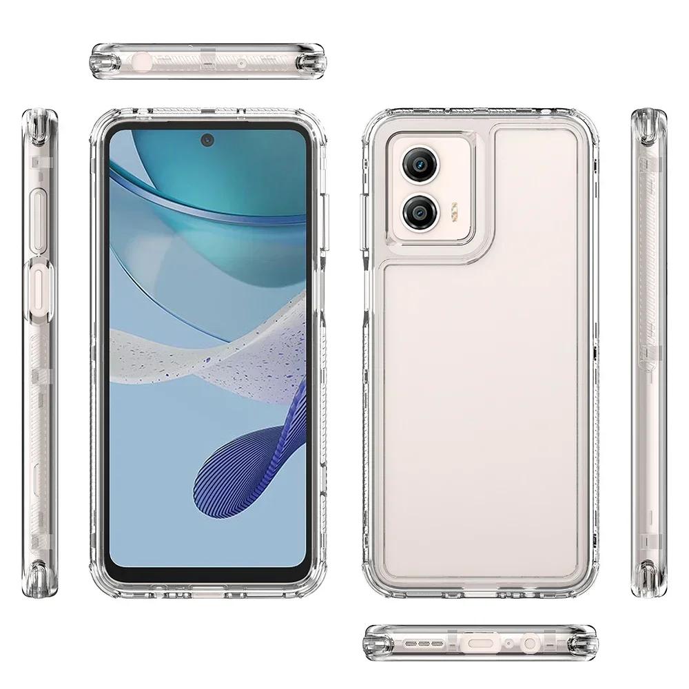

Прозрачный противоударный чехол для Moto G85 G84 Edge 40 Neo E13 E30 E40 G04 G13 G14 G23 G24 Power G34 G52 G53 G54 Защитный бампер Xiaomi Poco X6