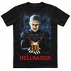 Hellraiser Pinhead T-shirt, Horror Movie Close Up Art, Men Black Tee
