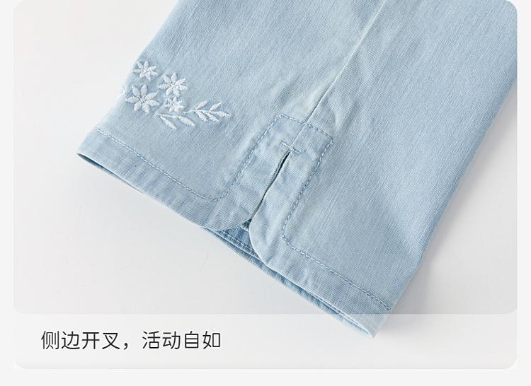 David Bella Girls' Cropped Pants Summer Clothes Children's Jeans Girls' Pants Casual Children's Clothing