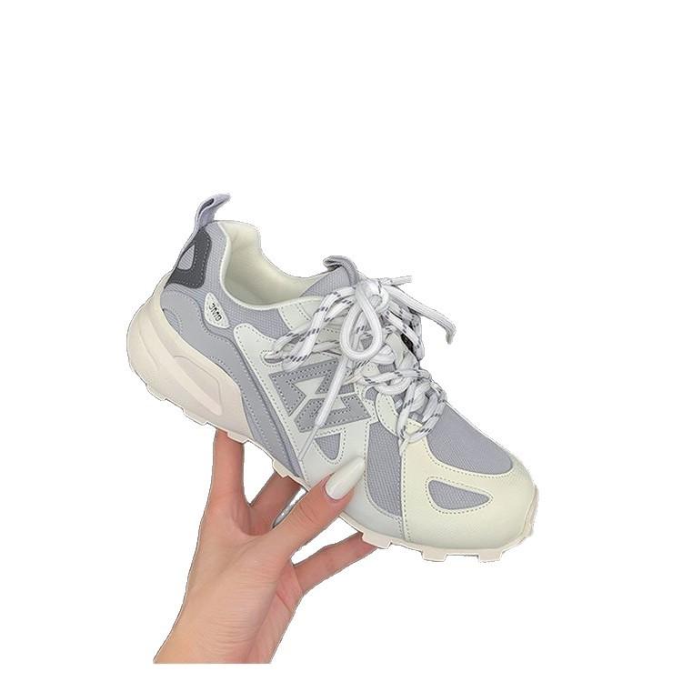 Leather version~ 2025 summer new versatile little white shoes mesh German training shoes casual sports lace-up flat-soled Forrest Gump shoes