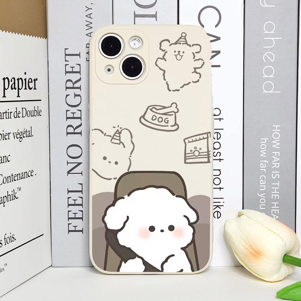 Funny Cartoon Dog Phone Case for Iphone 13 12 11 14 15 16 Pro Max XS MAX X Soft Covers for Iphone 7 8 14 Plus SE20 Couple Fundas