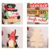 Funny Santa Claus Elk Plaque Cartoon Merry Christmas Ornaments  Home Table Decors