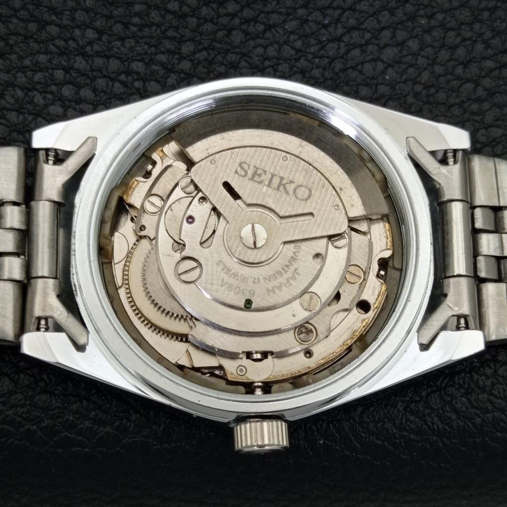 MENS VINTAGE REFURBISHED SEIKO 5 AUTOMATIC JAPAN GREEN DIAL WATCH A440601-9 Sk-a440601-1