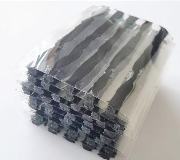 50 Stück schwarze Reparaturstreifen für schlauchlose Reifen, Rührkleber für Reifenpannen, Notfall-Reifenreparatur für Auto, Motorrad, Fahrrad