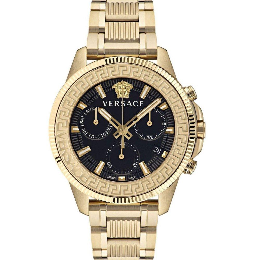 Versace Men's Gold Greca Ve3j00622 Chronograph Watch