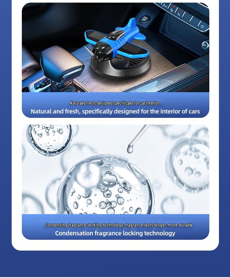 Luxury Solar-Powered Rotating Airplane Car Perfume & Aromatherapy Centerpiece