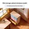 §Miniature Drawer Cabinet Bedside Table Ornament 1/12 Dollhouse Furniture Decoration Dolls House Micro Scene Photography Prop