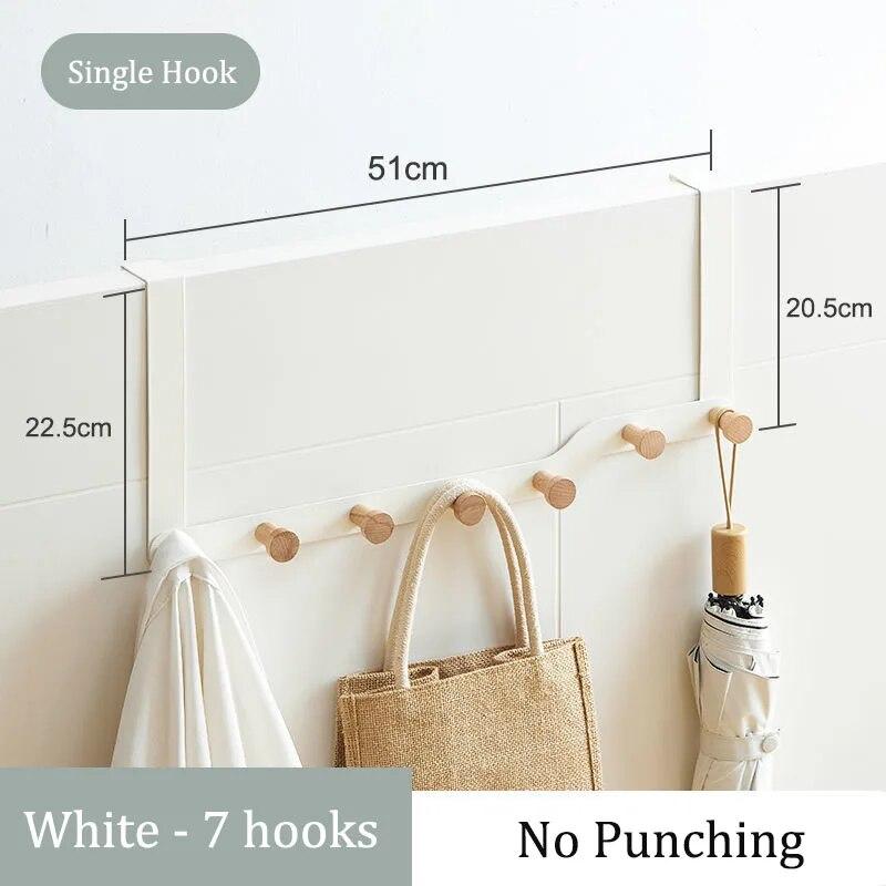 Modern Fashion Door Back Hook Bedroom Porch Free Punch Coat Hook Bathroom Door Hook Towel Rack Metal Hook