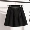 DIMANAF Plus Size New Skirts Women Short Loose Casual Elastic Waist Fashion Lady 2025 Winter Bottoms