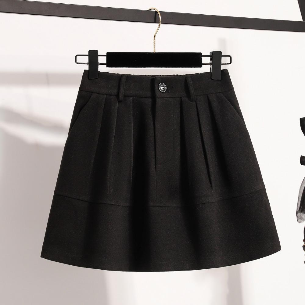 DIMANAF Plus Size New Skirts Women Short Loose Casual Elastic Waist Fashion Lady 2025 Winter Bottoms