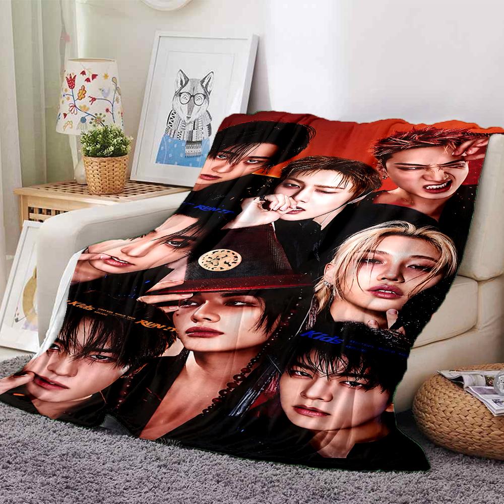 Kpop Group Dynamics Blanket Soft Throw Blanket For Home Bedroom Bed Sofa Travel Office Solid Christmas Blanket
