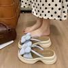 Fairy Style Muffin Thick-soled Diamond Flower with Skirt Sandals Female Outer Wear Summer New Fashion Versatile Beach Sandals