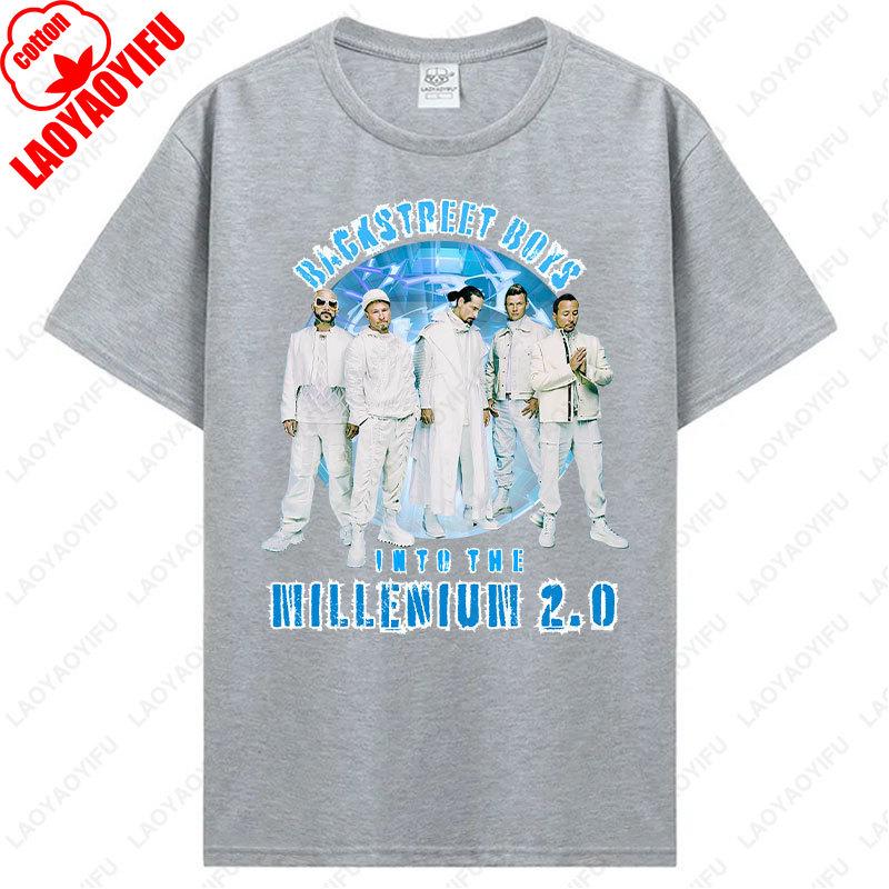 Backstreet Boys Millennium Tour Hudební Vintage Tričko Pánské Dámské Hipster Populární Vrcholy Letní Móda Streetwear Unisex Trička Dárek