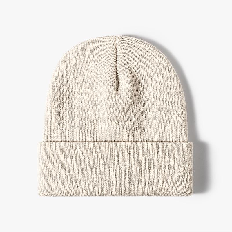 Knitted Wool Hat Autumn And Winter New Face Small Solid Color Light Board Warm And Cold Cover Cold Hat