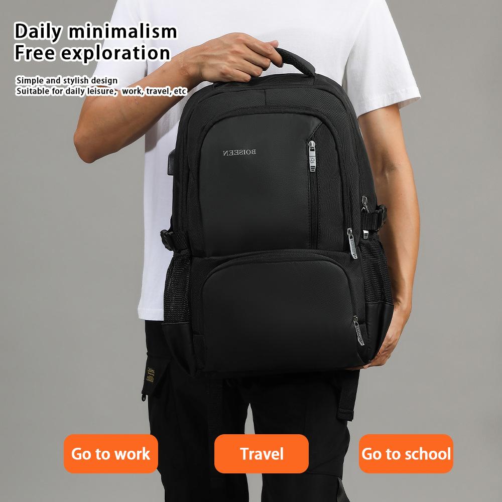 Herren Großraum Schultertasche Business Laptop Rucksack Lässig Student Schwarz Doppelschulter Reisetasche