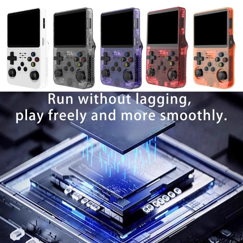 R36S DDR4 1G Handheld Video Game Console 3.5inch Screen Retro Game Palyer 64G/128G Memory Storage Capacity