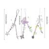 Fashionable Butterfly Heart Phone Chain Phone Accessories Keyring Pendant Unique Decoration for Phones and Backpacks