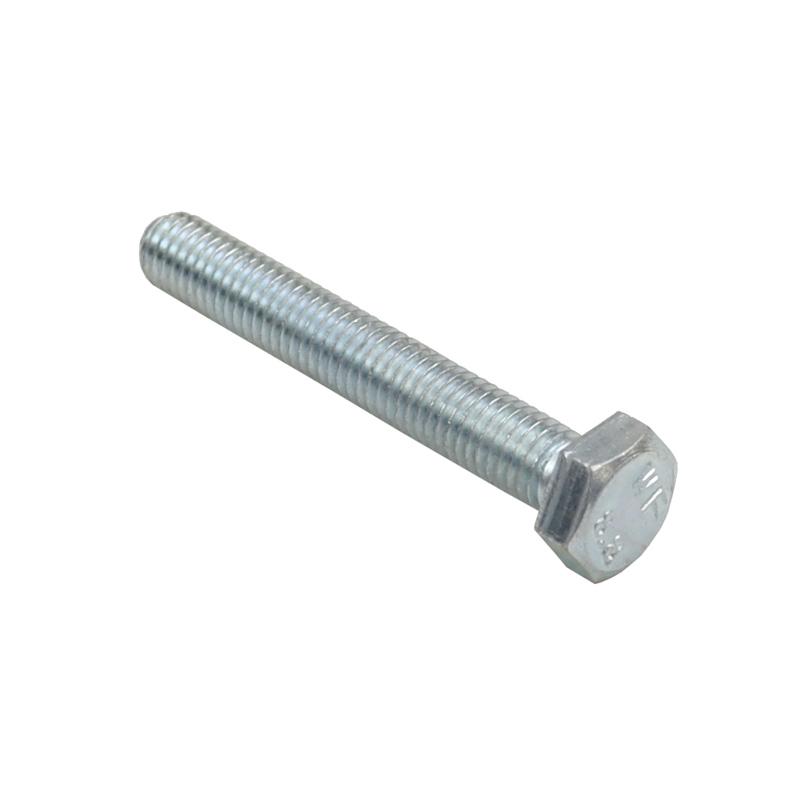 Hexagonal Head Screw, Full Thread, M8x55, Class 8.8, DIN933, White Galvanized