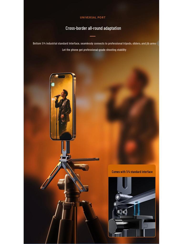 Ultra-thin Magnetic Phone Stand: MagSafe, Selfie Stick, Portable Alloy Tripod