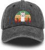Funny Llama Alpaca Wearing Glasses Sunset Cactus Baseball Cap Vintage Washed Adjustable Dad Hat for Outdoor