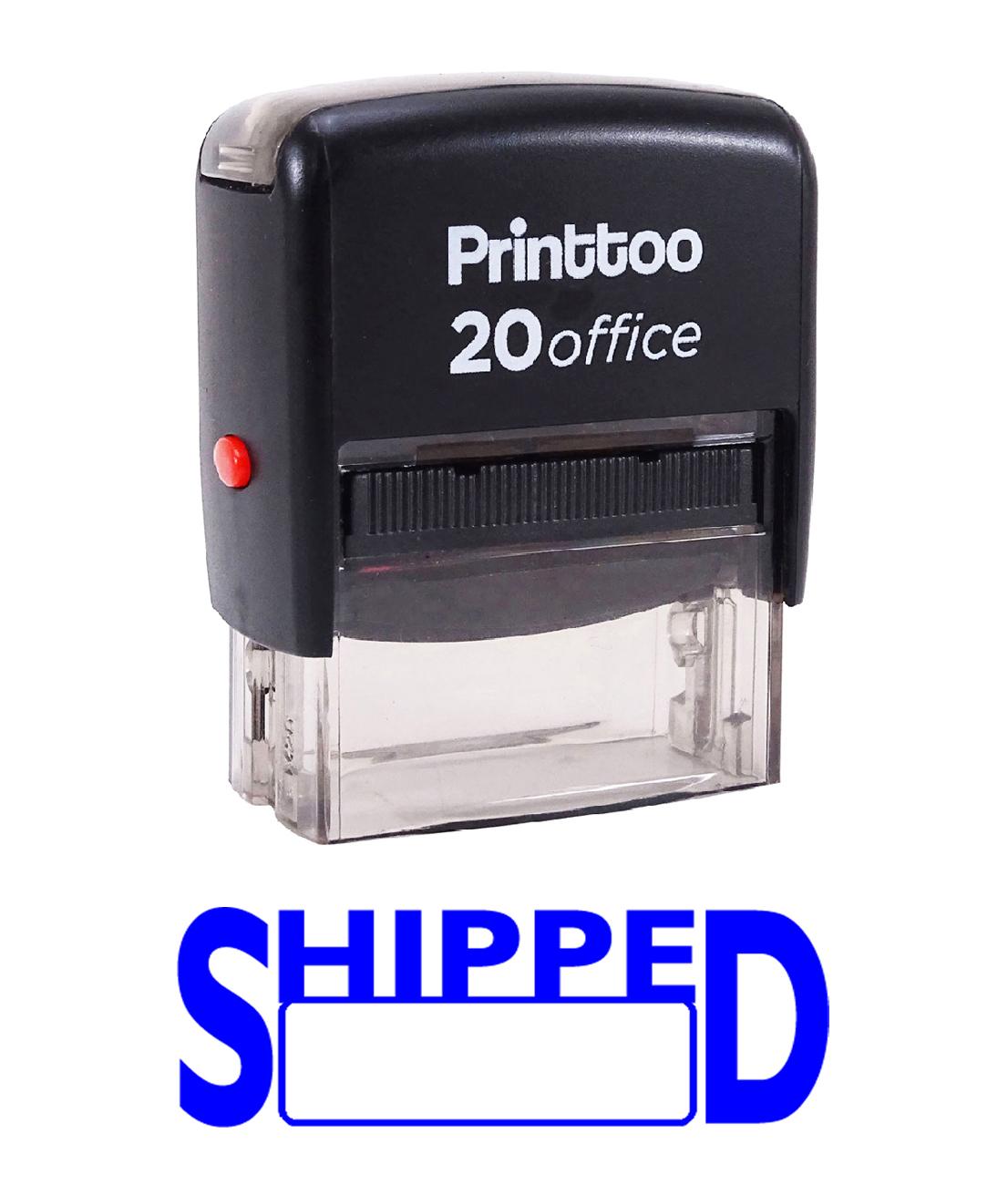 

Printtoo SHIPPED Self Inking Rubber Stamp Office Stationary Custom 14 mm x 38 mm (Approx) синій