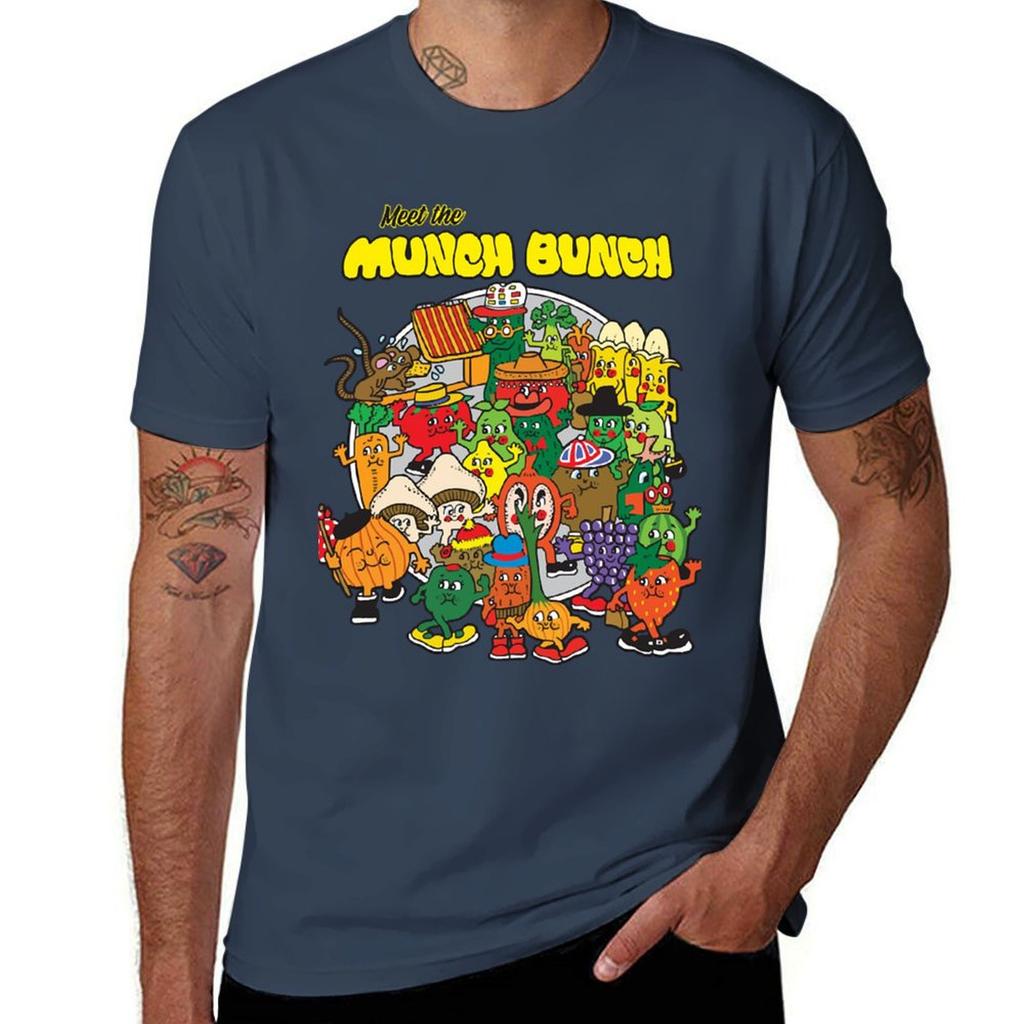 Lerne die Munch Bunch kennen T-Shirt Mann T-Shirt Baumwoll-T-Shirt 100% lustige T-Shirts Mann T-Shirt