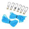 Lock Buckle Rope With Roller Tensioner 2 Roll Cord 6 Hooks Heavy-Duty Umbrella Cord Adjusters Quick Adjust Cam Technology