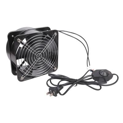 Verimli Soğutma için Çift Bilyalı Rulmanlı Havalandırma Fanı 150mm Metal Koruyucu Izgara ve Hız Kontrol Ayarı