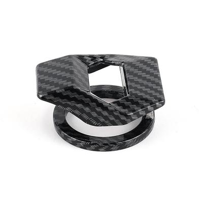 New Durable Carbon Fiber Look Car Engine Push Button Switch Protection Cover Sticker