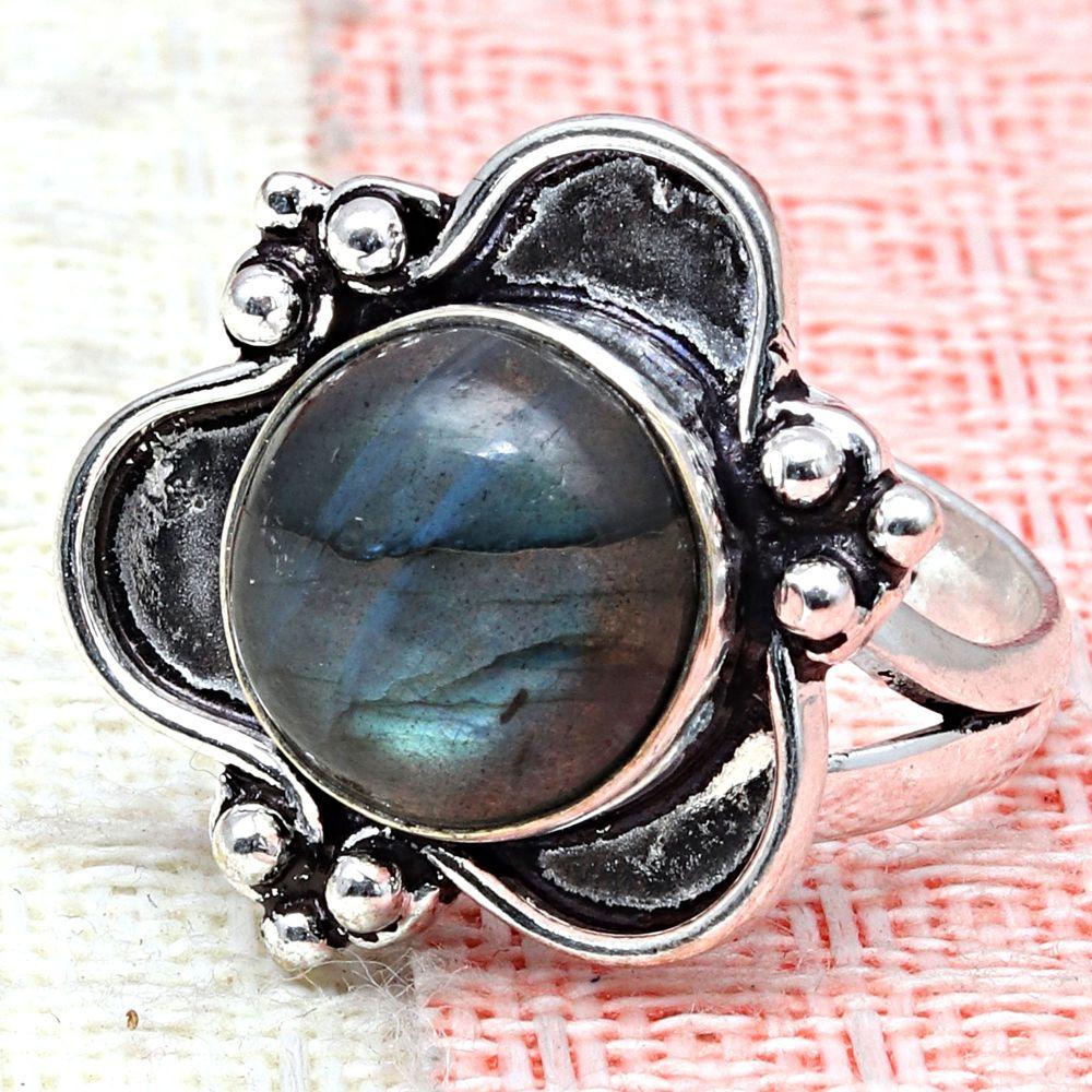 Labradorite Gemstone Handmade Silver Jewelry  "8.5"