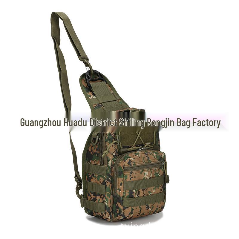 Camouflage Canvas Cycling Crossbody Bag - Outdoor Tactical Chest Pack