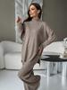 Women's Long Sleeve Loose Casual Trousers And Sweater Suit