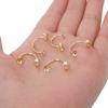 Copper C-shaped Butterfly Earbuds Findings for DIY Jewelry Craft 2 Pcs