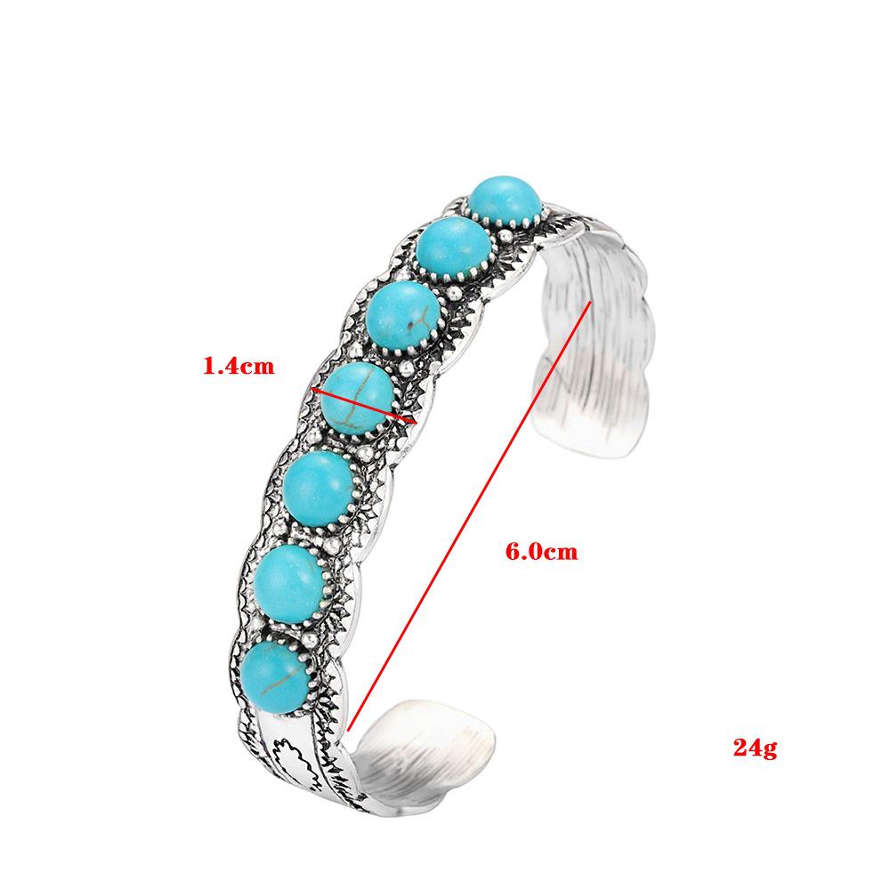Vintage French Ethnic-Style Turquoise Bohemian Women's Bracelet
