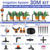 50-5m 1/4" Garden Drip Micro Irrigation 8-hole Adjustable Drippers with Stake 4/7mm Adapter PVC Tubing Automatic Watering System