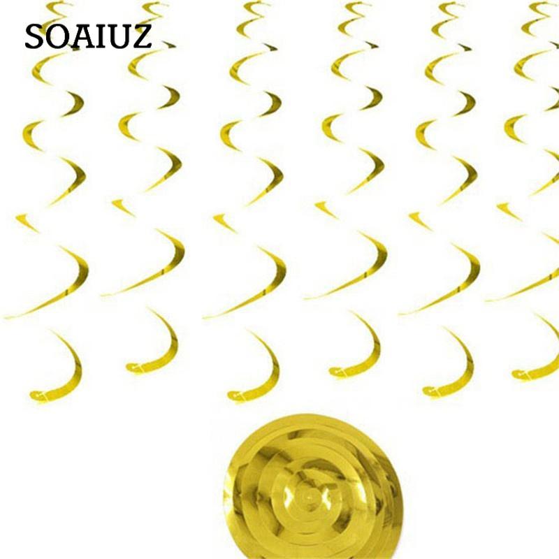 Hanging Spiral Ceiling Supplies Wedding 6PCS Decoration Party Birthday Swirls Pendant