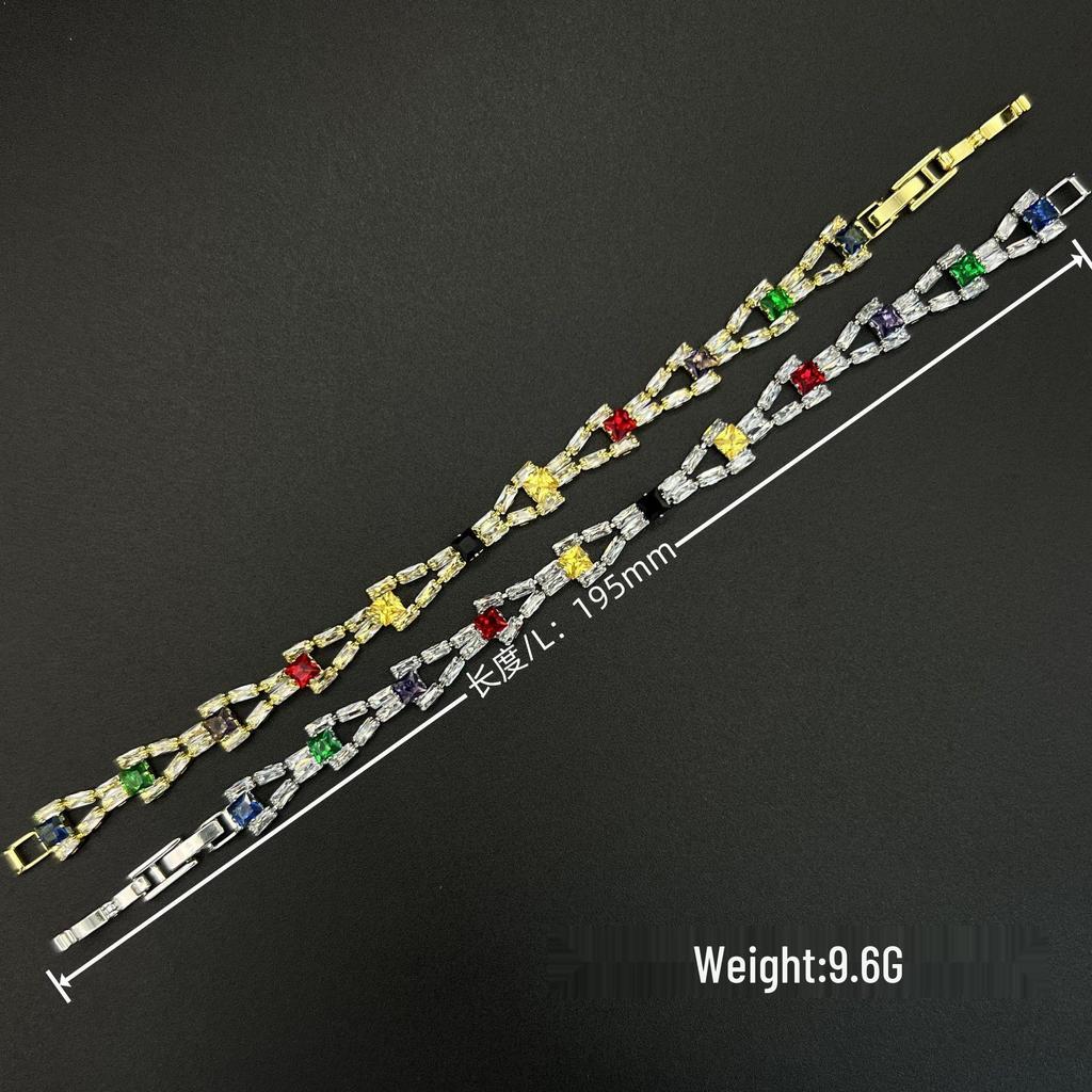 Luxurious Zircon Diamond Tennis Chain Bracelet